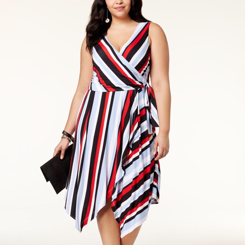 🆕️➕️ INC 💜 Striped Handkerchief Dress